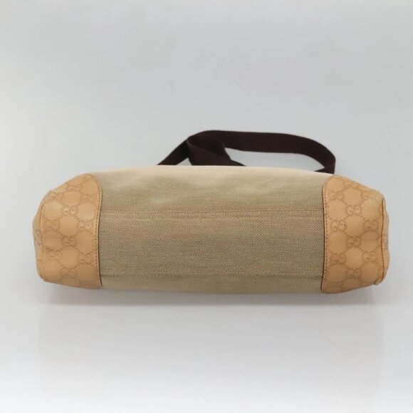 GUCCI Guccissima Shoulder Bag Canvas Beige Silver 257301 Auth ep10403 - Picture 6 of 16